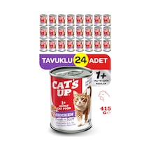 Cats Up Yaş Yetişkin Kedi Maması Tavuklu 415gr 24lü