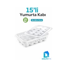15 Li Kapaklı Yumurta Saklama Kabı Buzdolabı Yumurtalık Organizeri Bpa İçermez Beyaz