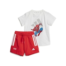 Adidas I Mrvl Sm T Set Çocuk Günlük Şortlu Takım Jf3629 Beyaz Jf3629 Beyaz