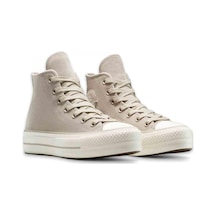 Converse A12966c Chuck Taylor All Star Lift Platform Suede Sneaker Bej Unisex Ayakkabı Bej