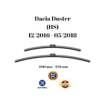 Dacia Duster 2016 2017 2018 Uyumlu Ön Cam Muz Tipi Silecek Süpürgesi Seti 600/450mm Silbak