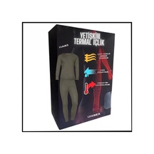 Uyguna-yakala Unisex - Haki Yetişkin Termal İçlik -4008-h Haki