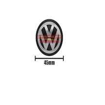 Volkswagen Direksiyon Logosu 45mm Gümüş-siyah Gümüşsiyah-45mm