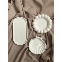 Dekoratif Tabak 3 Lü Oval & Baloncuk Set