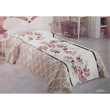 Aksu Vizon Battaniye Layna Bej Tek Kişilik