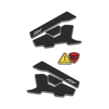 Adv350 Adv 350 Karbon Görünümlü Basamak Altı Koruyucu Pad 3d Kabartmalı Pad Sticker Etiket Redl 1