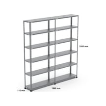 Uzmangrupraf Uzman Grup Raf - 6 Raflı 2Metre 2 Blok 31X93 Çelik Raf-Depo Rafı