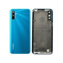 Oppo Realme C3i Mavi Arka Cam Batarya Pil Kapağı Telefon Arka Kapak