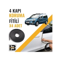 Citroen Berlingo 2008-2018 Kapı Koruma Fitili-4 Kapı-siyah-bm2444