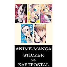 Kaguya-sama 1-2-3-4-5 Manga Seti 5 Kitap / Anime-manga Sticker Ve Kartpostal