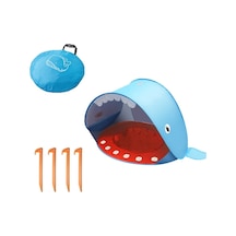 Havuzlu Bebek Plaj Çadırı Taşınabilir Katlanabilir Güneşlik Balina Mavisi Mavi