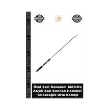 Özel Seri Donanım Aktivite Atçek Kali Kunnan Hammer Teleskopik Olta Kamışı 175cm/5-25gr