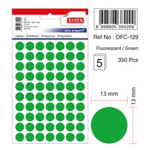 Tanex Ofc-129 Flo Yeşil Ofis Etiketi