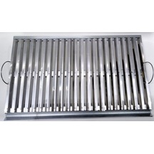 Paslanmaz Çelik Geniş Panelli Oluklu Köfte Izgarası Kömür Izgarası Paneli 55x35cm Mangal Üst Paneli Diğer
