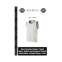 Özel Üretim Beden Yelek Spor Giyim Antrenman Ürünü Antreman Yeleği Beyaz 3 No
