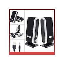 Powermaster Hy-218 İnce Tasarım 2.0 Siyah 1+1 Usb Speaker 9533