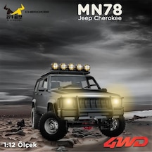 Mn Model Mn78 1/12 Jeep Cherokee 4x4 Rc Model Crawler Offroad Truck Uzaktan Kumandalı Araba Rtr Gümüş+dahili Işık Seti