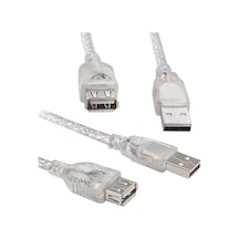 Pm-18806 Şeffaf 10 Metre Usb 2.0 Uzatma Kablosu