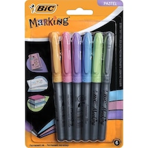 Bic Marking Pastel Permanent Markör Karışık 6'lı Blister