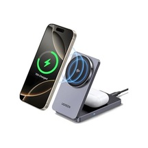 Tr Magflow Qi2 Sertifikalı 15w Şarj Istasyonu Magsafe İle Uyumlu 2'si 1 Arada Manyetik Şarj Istasyonu 16 16 Pro 16 Pr
