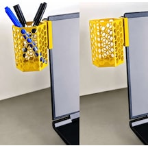 3d Baskı Monitor Kalemlik - Petek Desenli Laptop Kenar Altıgen Kalemlik-sarı Diğer