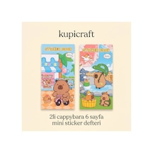 6 Sayfa Sticker Defteri 2 Adet Kapak Renkleri Farklı İçerik Aynıdır Capybara3 Ajanda Scrapbook Journal Etiket - 930823694 Diğer