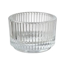 Sumuhome Fınsmak Dekoratif Tealight Mumluk Cam 3.5 Cm Şeffaf