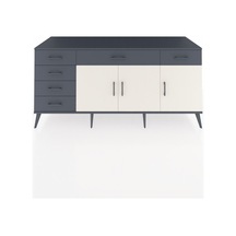 Kronos Konsol 2 Raflı 6 Çekmeceli 3 Kapaklı 176x59x83 Antrasit-aytaşı/antrasit Aytaşı/antrasit