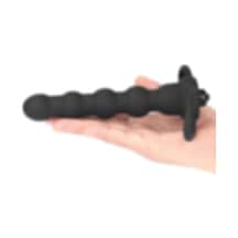 Lilitu Shop Çift Kavrama Halkalı Titreşimli 14 Cm Anal Plug Vibratör Mastürba