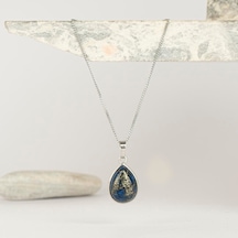 Lapis Lazuli Oval Dogal Taş Kolye Renkli