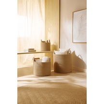 Ocean Home Textile 3'lü Jüt Halat Sepet Set 26 x 22 / 35 x 27 / 40 x 40 cm