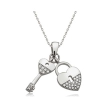 925 Ayar Gümüş Kalbimin Anahtarı Kolye