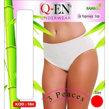Q-En Bambu Bayan Slip Yüksek Bel 3'Lü 904