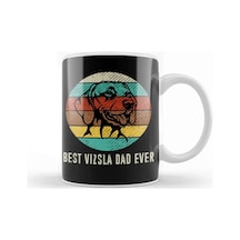 Vintage Best Vizsla Dad Ever Father's Day Gift Kupa Bardak Porselen Karışık