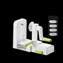 Trendooze Cbtx Rende Sebze Patates Spiral Dilimleme Kasırga Meyve Sebze Spiral Makinesi, Renk: Beyaz Yh Beyaz