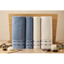 Sculpted Koyu Mavi-krem Best Set Hamam Takımı