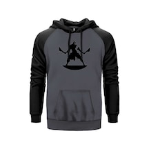 God Of War Kratos 2 Gri Renk Reglan Kol Sweatshirt Gri