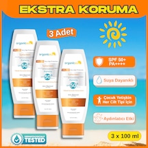 Organicsun Spf 50+ Yüz Ve Vücut Güneş Kremi 100 Ml 3'lü Set