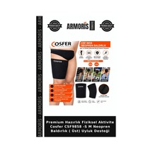 Premium Hazırlık Fiziksel Aktivite Cosfer Csf9858 -s M Neopren Baldırlık Üst Uyluk Desteği Çok Renkli