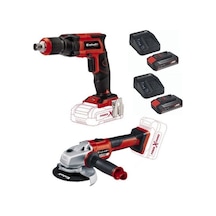 Einhell TE-DY 18 Akülü Alçıpan Vidalama + Axxio 125 MM Kömürsüz Avuç Taşlama Kit