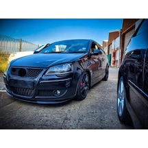 Volkswagen Polo 04-09 Uyumlu Ön Tampon Eki Cupra Lip Mat Siyah Body Kit