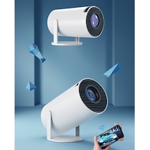 Taşınabilir Mini Projektör 720p Android 11.0 Hdmı Usb Wi-fi Ses Çıkışı