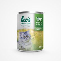 Leos Sığır Parça Etli Soslu Konserve Yetişkin Kedi Maması 400 G