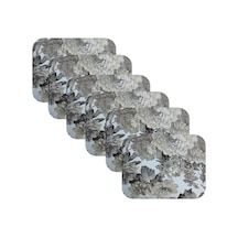 Knsz oturma minderi 6 lı zengin&mağrur&uslu çiçek gri kumaş tel bar sandalyesi için