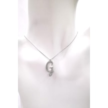 Omar Silver Kadın Büyük Boy G Harf Kolye Zirkon Taşlı Gümüş Harfl Omar Silver Kadın Büyük Boy G Harf Kolye Zirkon Taşlı Gümüş Harfl