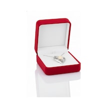 Çekirdekjewelry 925 Ayar Gümüş Kalbimin Beyaz Gülü Kolye Gri