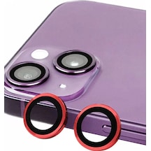 Newface Apple İphone 14 Plus Raze Metal Kamera Lens - Kırmızı
