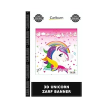 Özel Üretim 3d Unıcorn Zarf Banner Prizma Duvar Süsü Tasarım +3