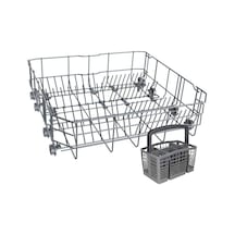 Beko Uyumlu D4 3001 Bulaşık Makinesi Alt Sepet Gri Sepeti+kaşıklık