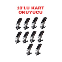 Sr-214 Lcd Em Parmak İzi Kart Şifre Okuyucu Lcd Ekranlı Metal Kasa 125 Khz 10 Adet